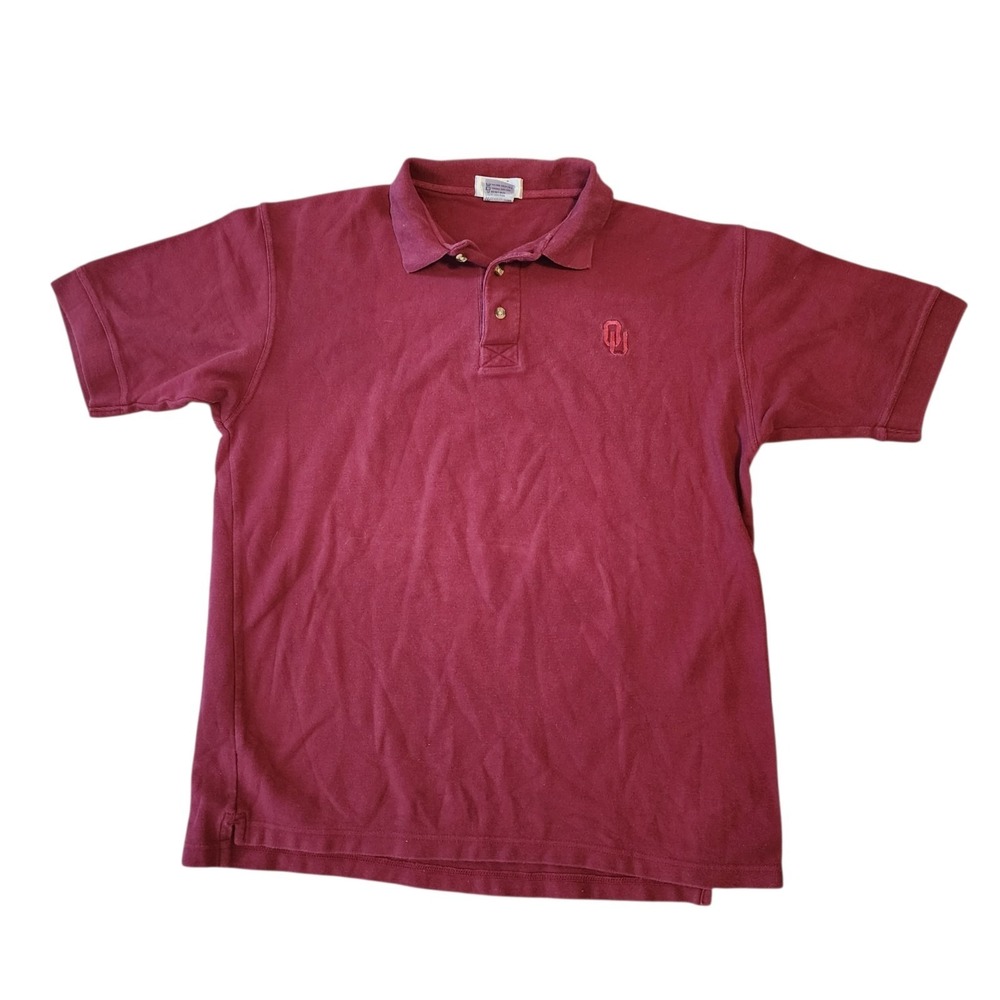 Vintage Oklahoma Sooners OU Polo Shirt Men's XL Red Embroidered NCAA